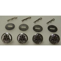 Connecticut state seal Silver Uniform Small Buttons with washers and toggles